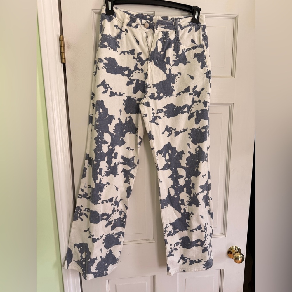 Women's Cow Print Boot Cut Pants